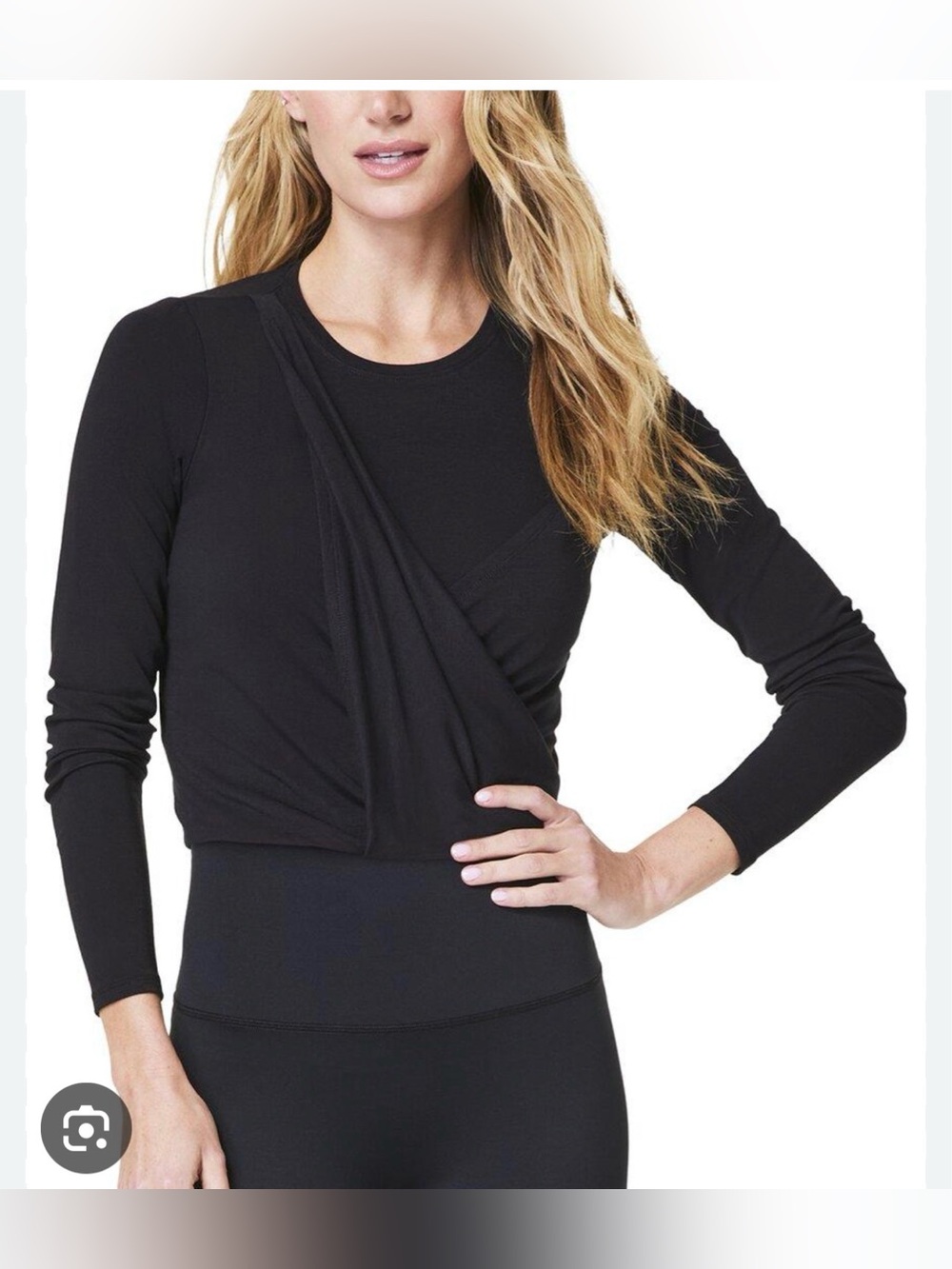 NWT SPANX Black better base twist and fold